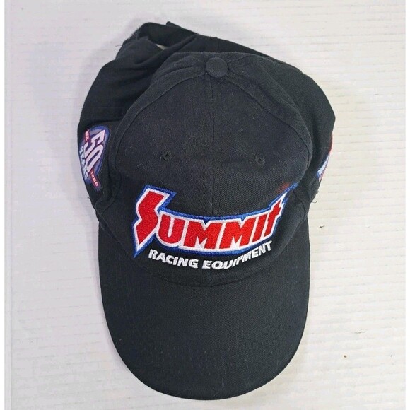 Summit Racing Equipment Black Hat Ball Cap 50 Years Embroidered Logos One Size - Picture 2 of 7